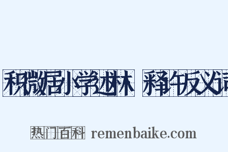 积微居小学述林·释许反义词是什么意思的图片